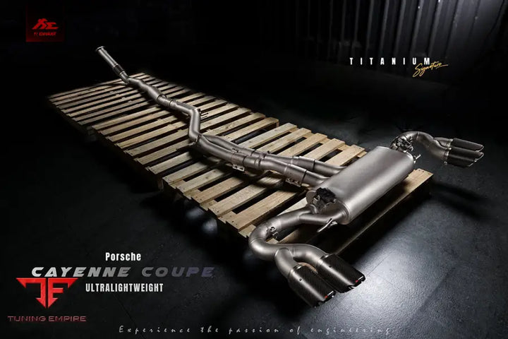FI EXHAUST PORSCHE 9Y0 CAYENNE 3.0T / COUPE TITANIUM EXHAUST OPF/NON-OPF EXHAUST SYSTEM