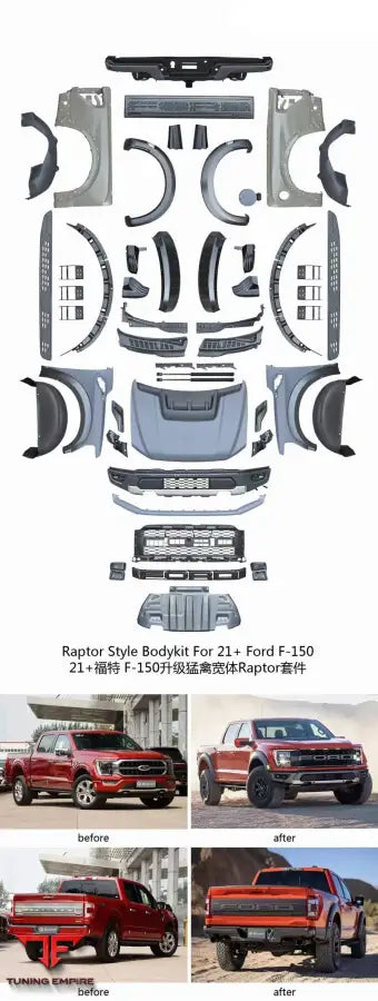 FORD F-150 2021 + TO RAPTOR CONVERSION BODY KIT