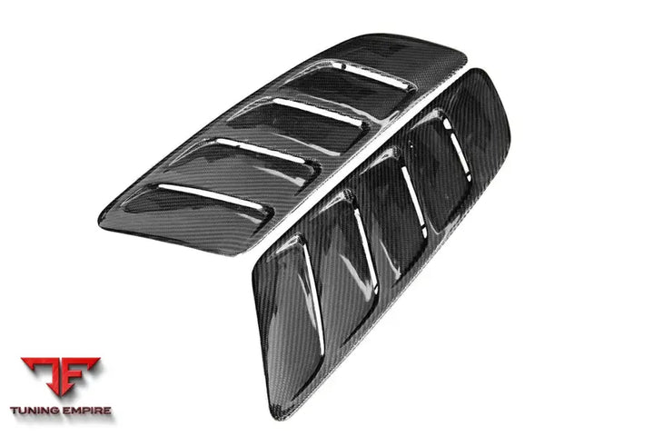 FORD MUSTANG RSH STYLE CARBON FIBER HEAT EXTRACTORS HOOD SCOOPS BSD