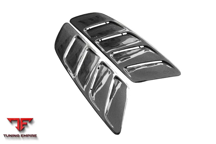 FORD MUSTANG RSH STYLE CARBON FIBER HEAT EXTRACTORS HOOD SCOOPS BSD
