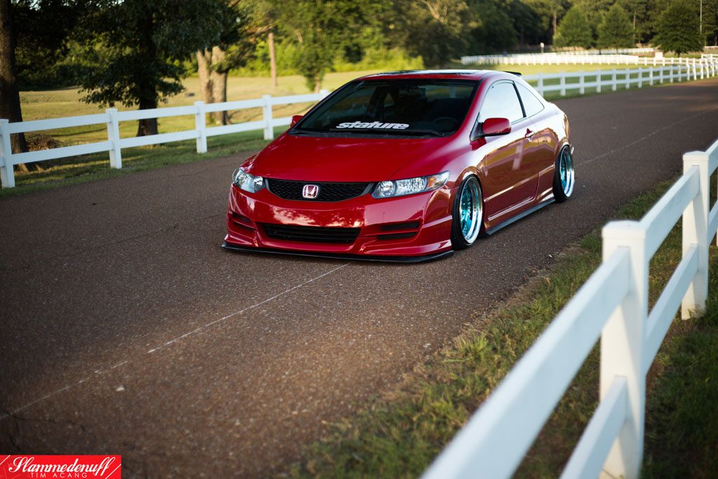HONDA CIVIC COUPE on custom forged wheels