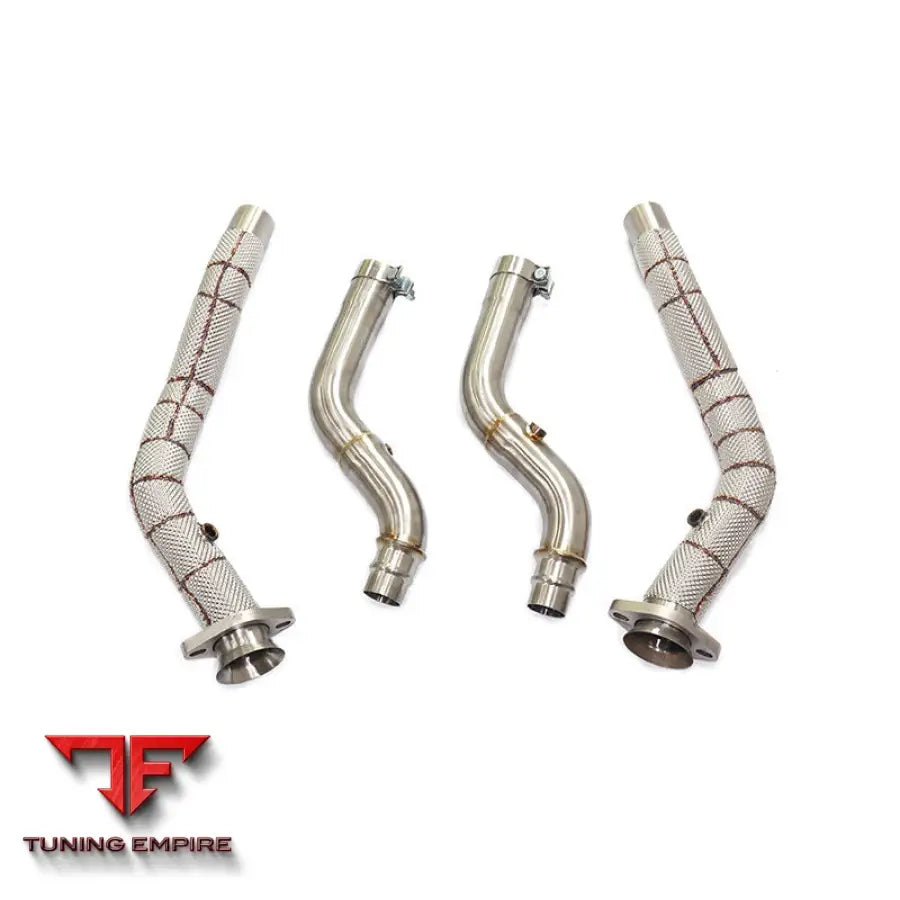 JAGUAR F-TYPE 5.0T STAINLESS STEEL RAZOR EXHAUST DOWNPIPE WITH HEAT SHIELD