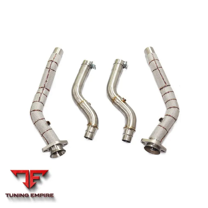 JAGUAR F-TYPE 5.0T STAINLESS STEEL RAZOR EXHAUST DOWNPIPE WITH HEAT SHIELD