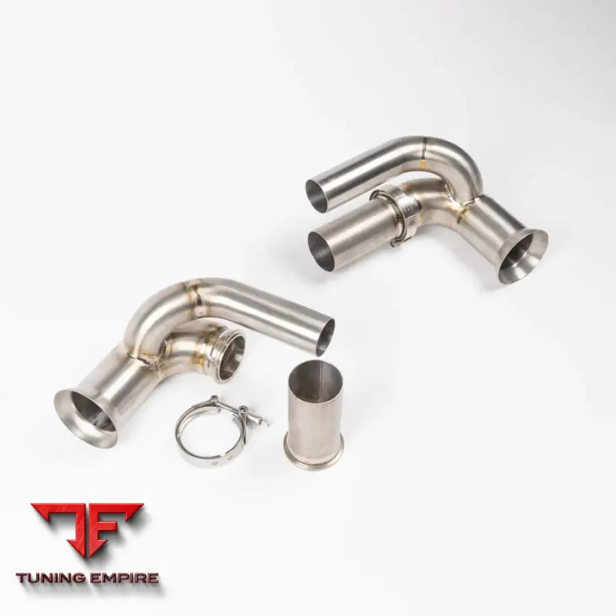 JCR PORSCHE 991.1 GT3 TITANIUM SIDE SILENCER BYPASS (NON VALVED) EXHAUST SYSTEM