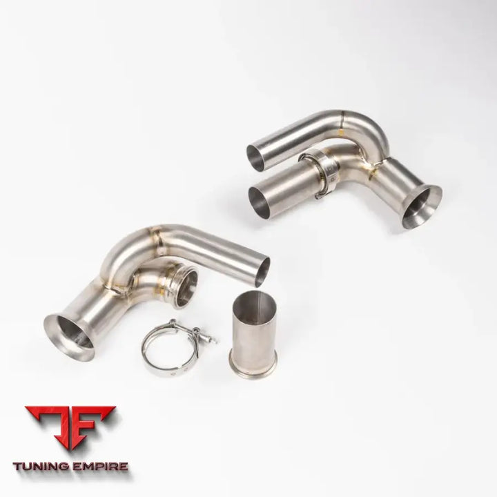 JCR PORSCHE 991.1 GT3 TITANIUM SIDE SILENCER BYPASS (NON VALVED) EXHAUST SYSTEM