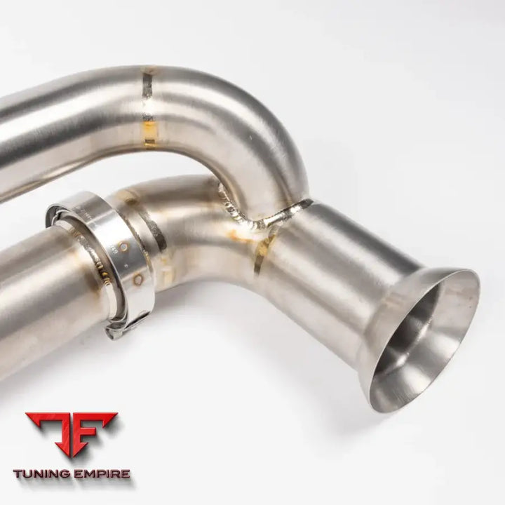JCR PORSCHE 991.1 GT3 TITANIUM SIDE SILENCER BYPASS (NON VALVED) EXHAUST SYSTEM