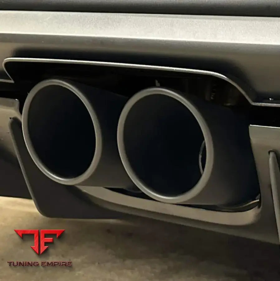 JCR PORSCHE OEM REPLACEMENT INCO/TI TIPS (ROLLED - BLACK COATED)