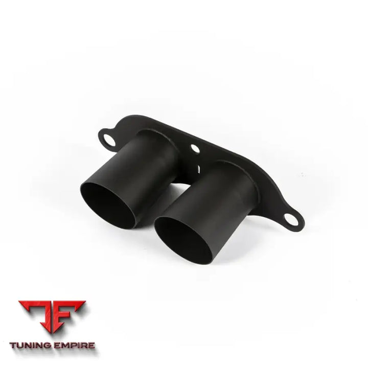 JCR PORSCHE TITANIUM EXHAUST TIPS (MEGAPHONE - BLACK COATED) EXHAUST SYSTEM