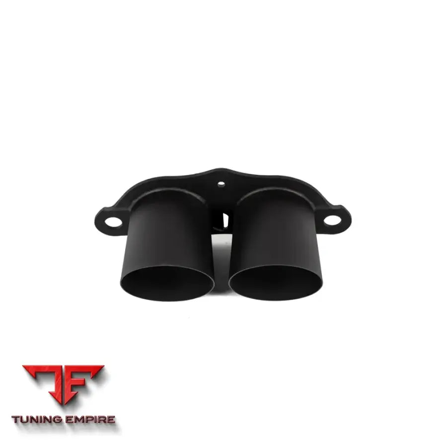 JCR PORSCHE OEM REPLACEMENT TITANIUM TIPS (MEGAPHONE - BLACK COATED)