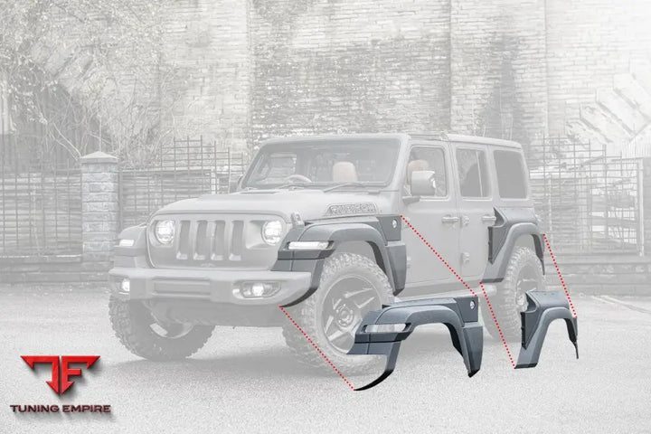 JEEP WRANGLER JL 4 DOOR BLACK HAWK BODY KIT 2018Y