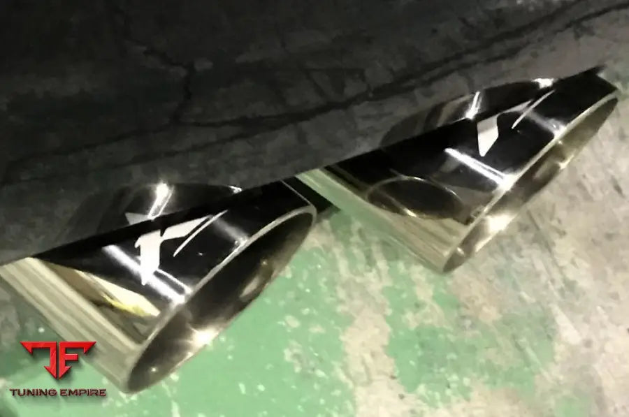 KREISSIEG BENTLEY CONTINENTAL GT STAINLESS FLOATING CURL TAIL ＆ SAND BLAST “KSG” LOGO MARK WITH FIRST CAT-BACK F1 SOUND