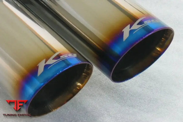 KREISSIEG PORSCHE PANAMERA TITANIUM FLOATING CURL TAIL ＆SAND BLAST “KSG” LOGO MARK WITH CAT-BACK F1SOUND VALVETRONIC EXHAUST SYSTEM