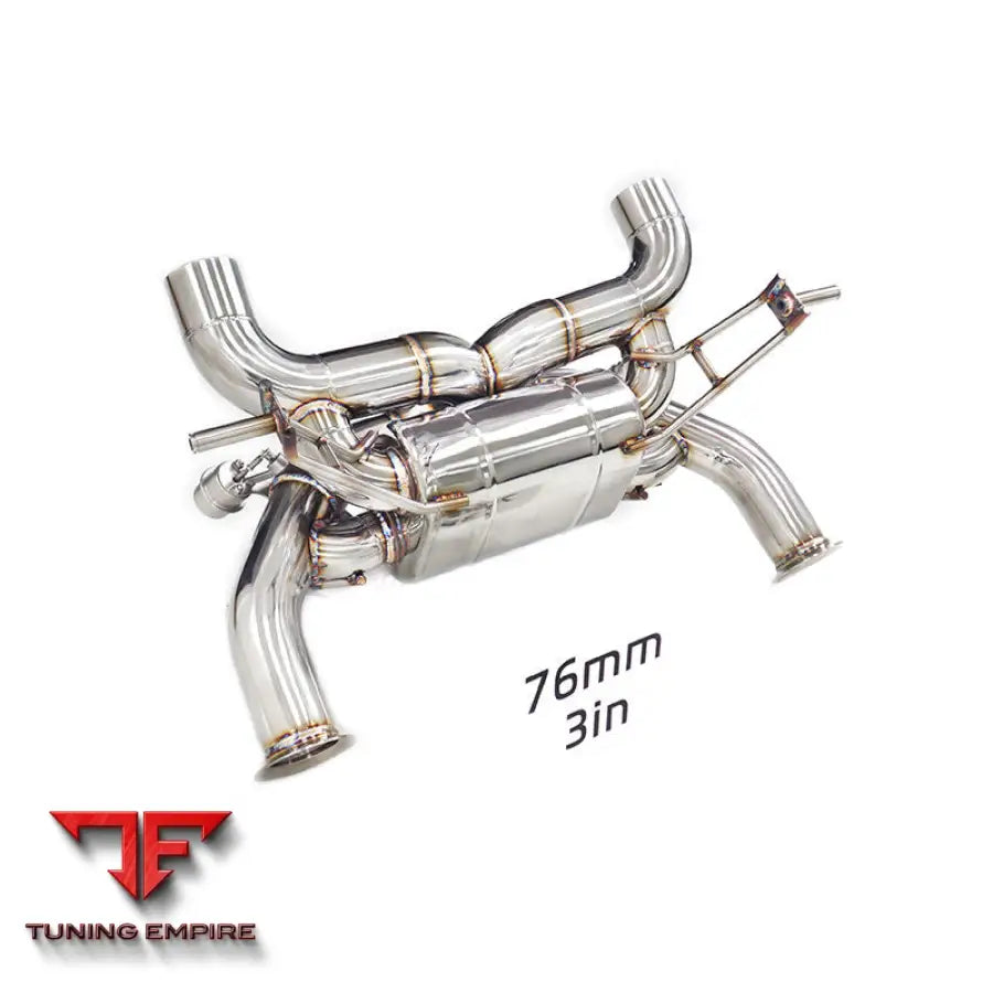 LAMBORGHINI AVENTADOR S LP740 SVJ STAINLESS STEEL CATBACK RAZOR EXHAUST WITH MUFFLER VALVE