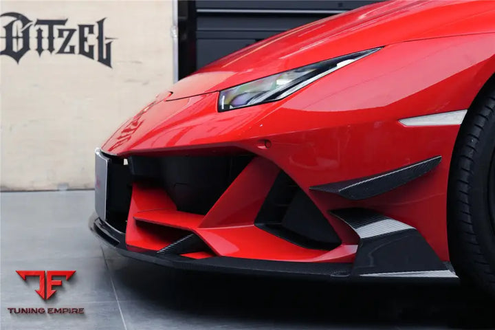 LAMBORGHINI HURACAN EVO 4WD ONLY BKSS STYLE CARBON FRONT BUMPER CANARDS BSD