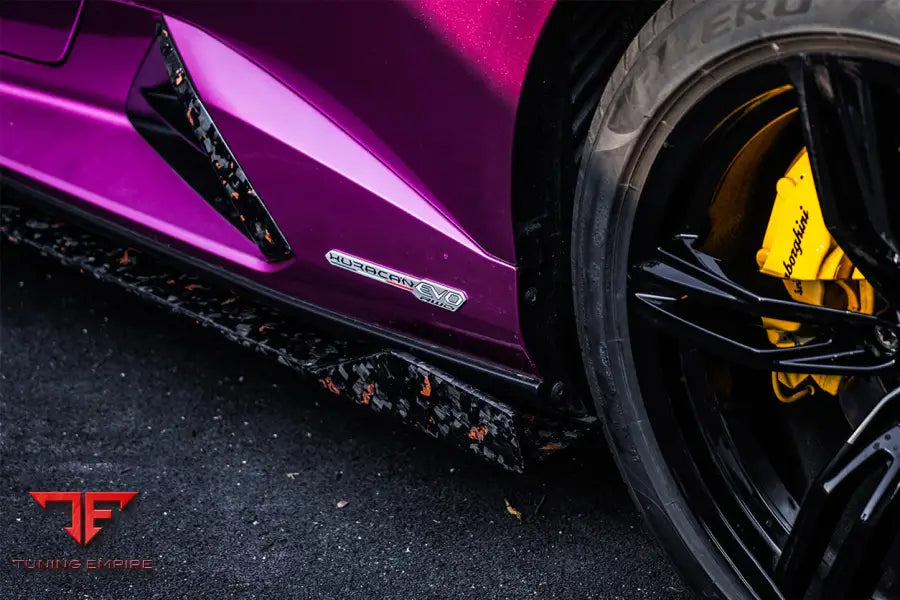 LAMBORGHINI HURACAN EVO OD STYLE DRY CARBON SIDE SKIRTS UNDER BOARD BSD