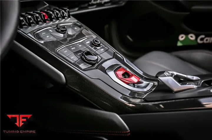 LAMBORGHINI HURACAN LP610 & LP580 & EVO AUTOCLAVE CARBON FIBER CENTER CONSOLE BORDER TRIM BSD