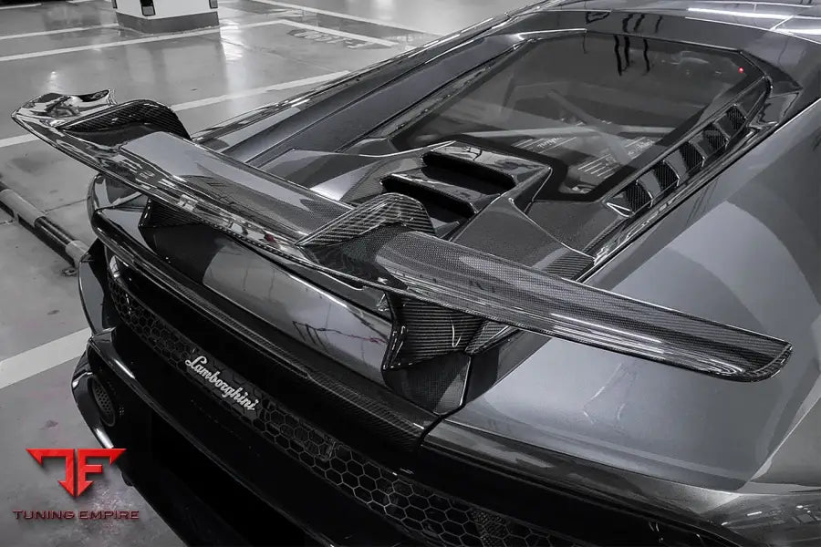 LAMBORGHINI HURACAN LP610 & LP580 & EVO COUPE PERFORMANTE STYLE CARBON FIBER SPOILER WING AND ENGINE HOOD BSD