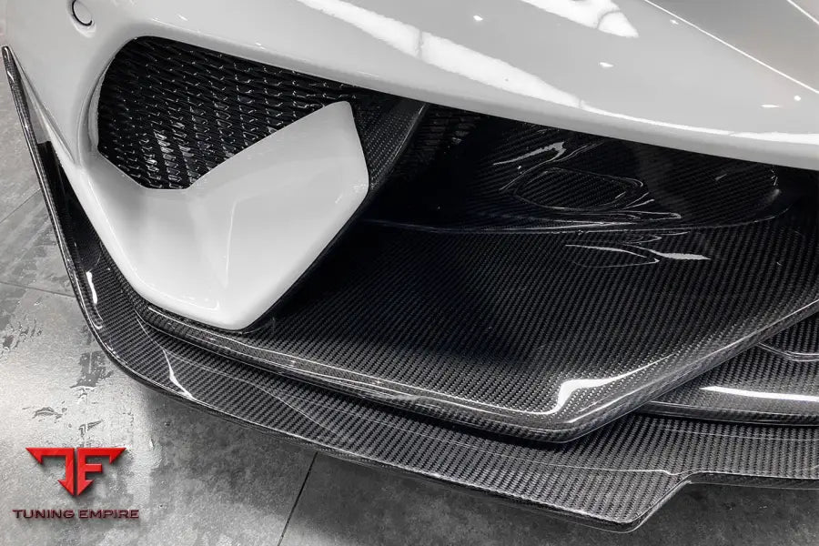 LAMBORGHINI HURACAN LP610 & LP580 & EVO & TECNICA BKSS STYLE PARTIAL CARBON FRONT BUMPER WITH LIP BSD