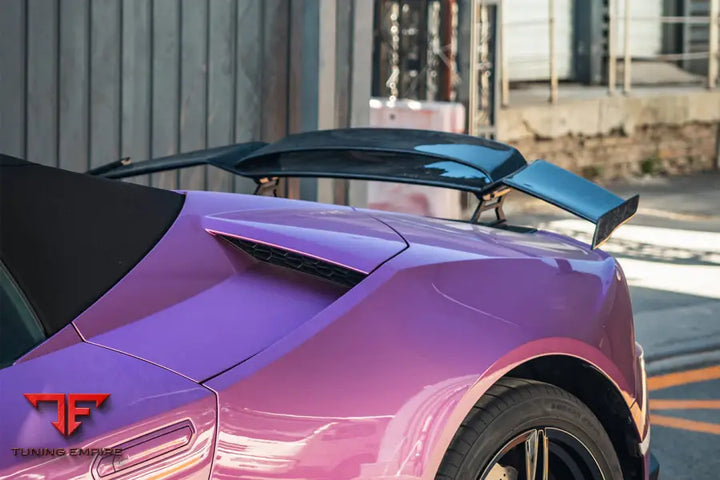 LAMBORGHINI HURACAN LP610 & LP580 & EVO & TECNICA MD STYLE CARBON FIBER TRUNK SPOILER WITH BASE BSD