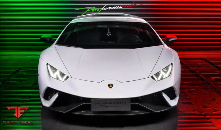 LAMBORGHINI HURACAN LP610 & LP580 & EVO & TECNICA PERFORMANTE STYLE PARTIAL CARBON FRONT BUMPER BSD