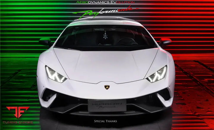LAMBORGHINI HURACAN LP610 & LP580 & EVO & TECNICA PERFORMANTE STYLE PARTIAL CARBON FRONT BUMPER BSD