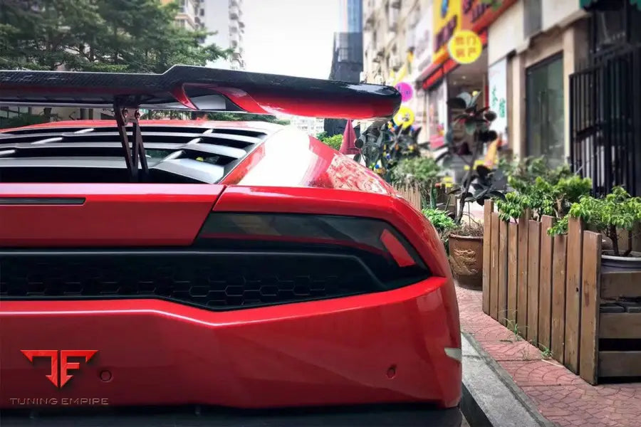 LAMBORGHINI HURACAN LP610 & LP580 & EVO & TECNICA RZS STYLE CARBON FIBER TRUNK SPOILER WING BSD