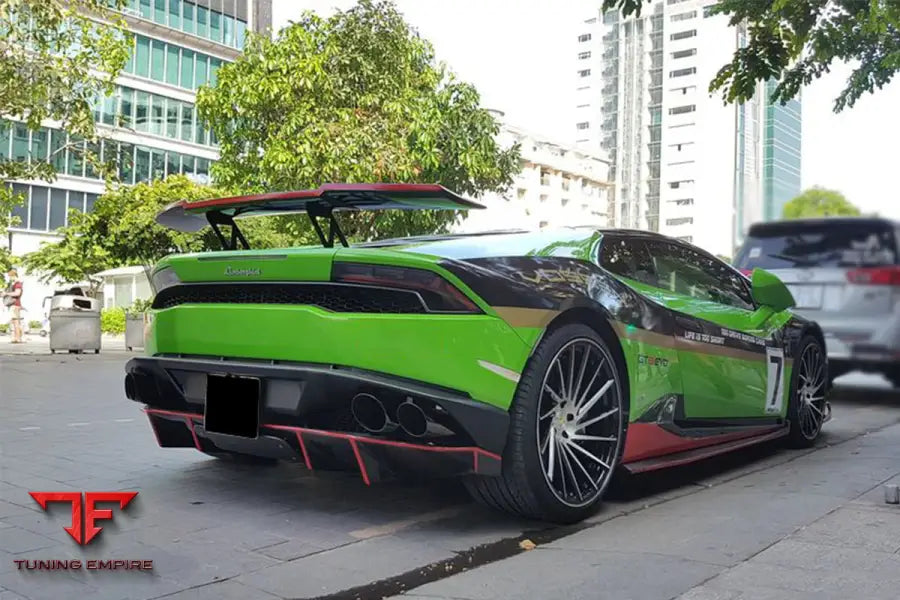 LAMBORGHINI HURACAN LP610 & LP580 & EVO & TECNICA RZS STYLE CARBON FIBER TRUNK SPOILER WING BSD