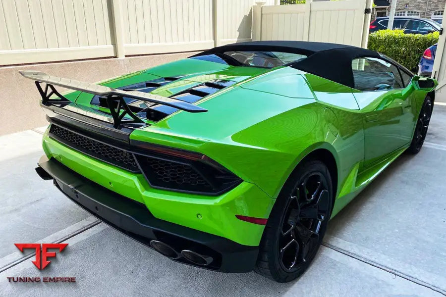 LAMBORGHINI HURACAN LP610 & LP580 & EVO & TECNICA VRS STYLE CARBON FIBER TRUNK SPOILER WITH BASE BSD