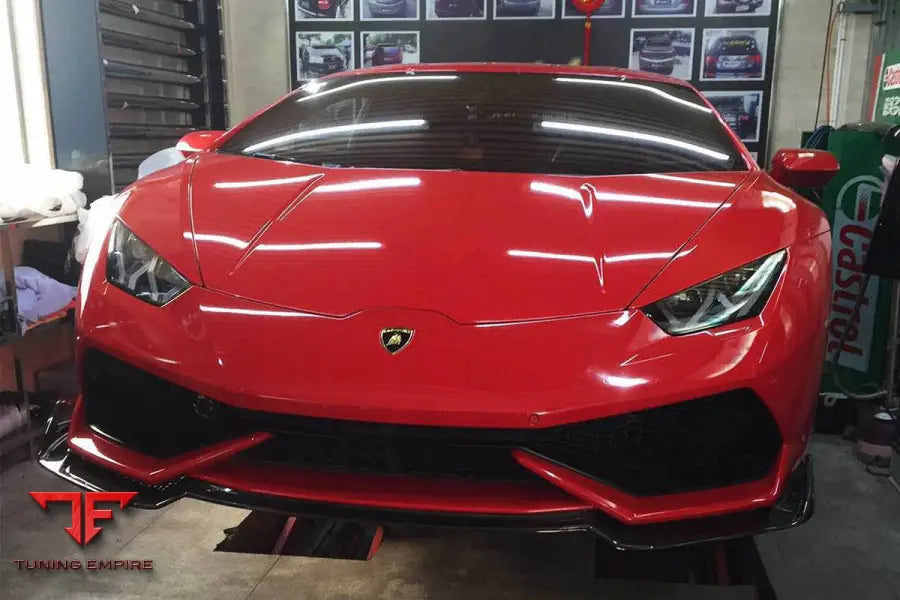 LAMBORGHINI HURACAN LP610 RZS STYLE CARBON FIBER FRONT LIP BSD