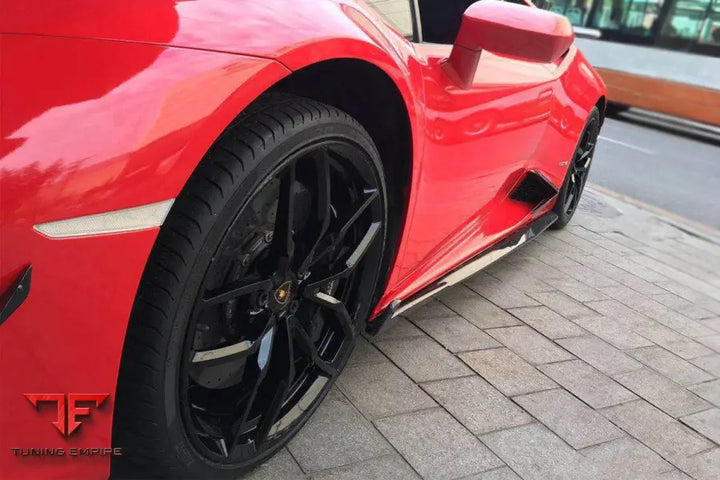LAMBORGHINI HURACAN LP610 RZS STYLE CARBON FIBER SIDE SKIRTS VENT CANARDS BSD