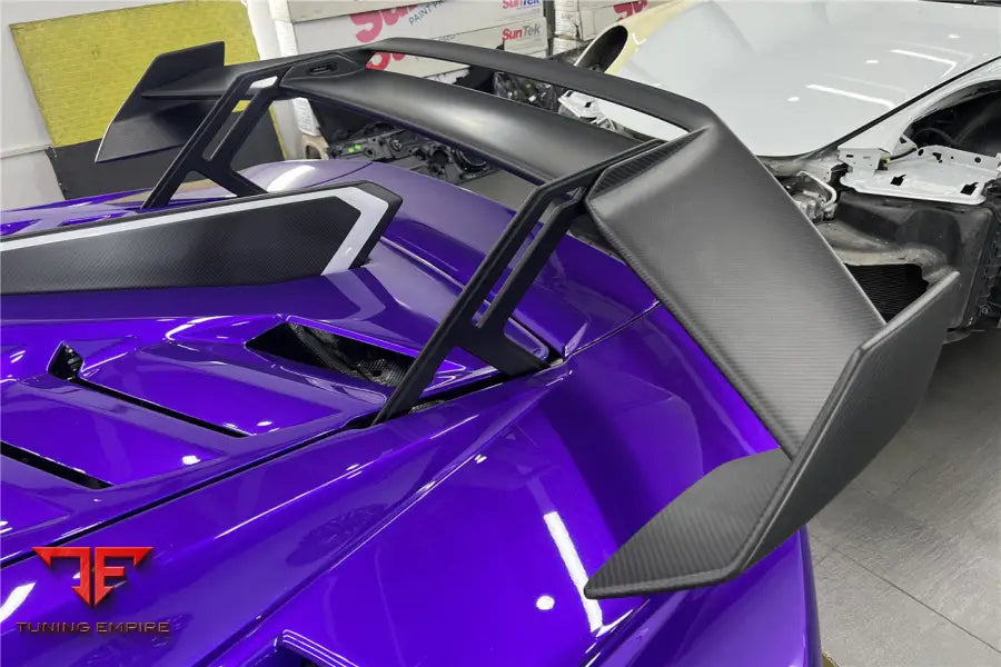 LAMBORGHINI HURACAN STO DRY CARBON FIBER TRUNK SPOILER SIDE WINGLETS BSD