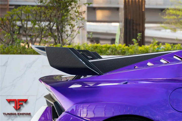 LAMBORGHINI HURACAN STO DRY CARBON FIBER TRUNK SPOILER SIDE WINGLETS BSD