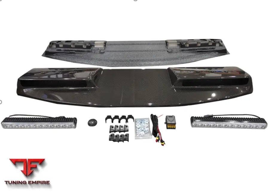 LAND ROVER DEFENDER CARBON FIBER ROOF SPOIER LIGHTS