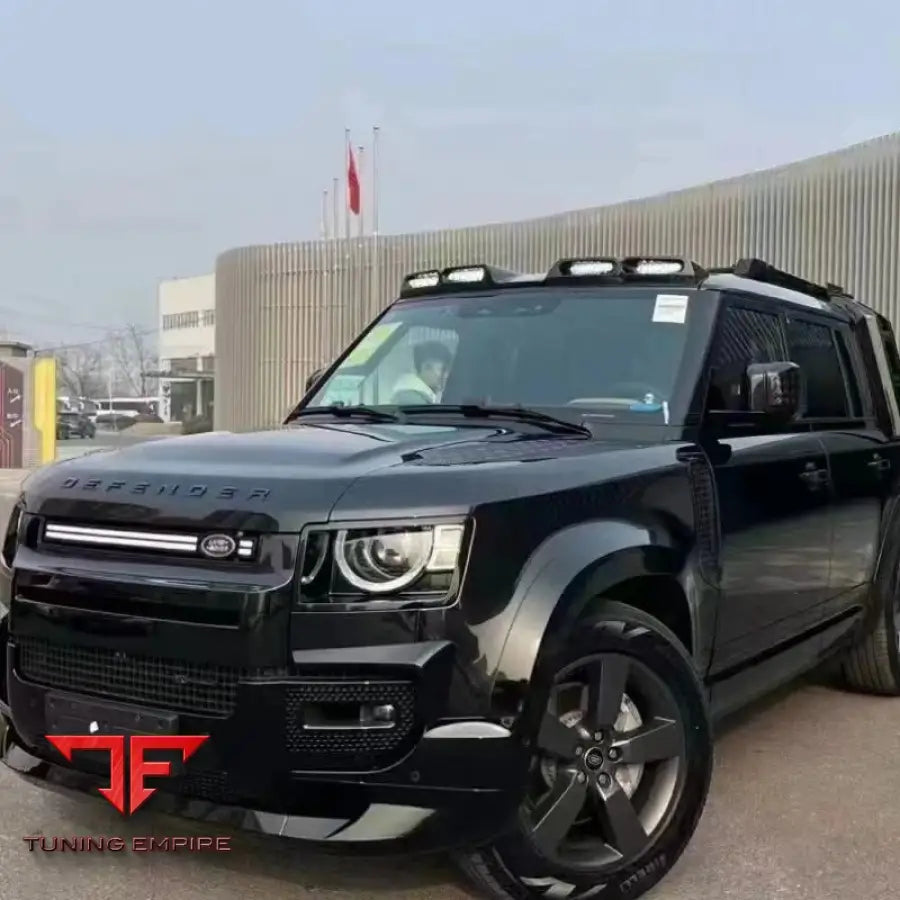 LAND ROVER DEFENDER FRONT ROOF LED LIGHTS GLOSS BLACK