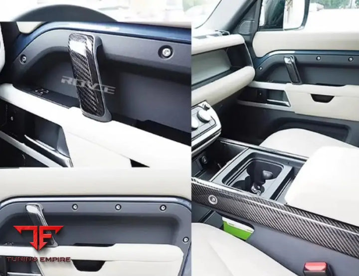 LAND ROVER DEFENDER INTERIOR DRY CARBON FIBER DASHBOARD TRIMS FIT 110 90