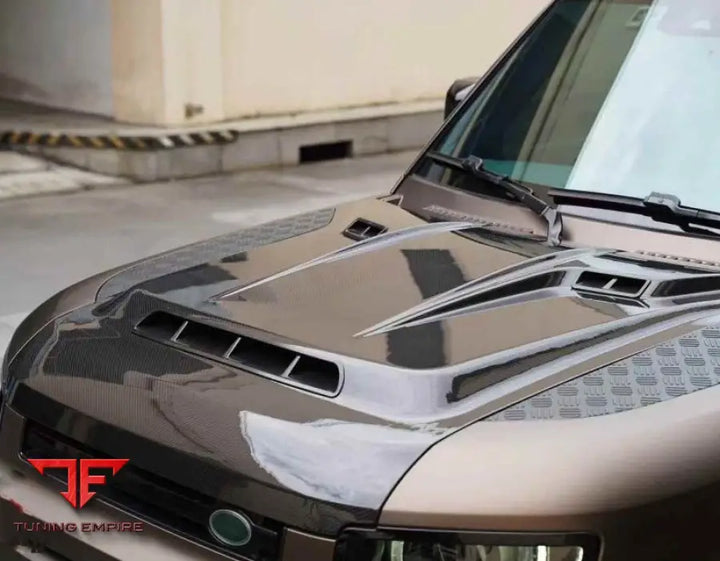 LAND ROVER DEFENDER L663 DRY CARBON FIBER ENGINE HOOD