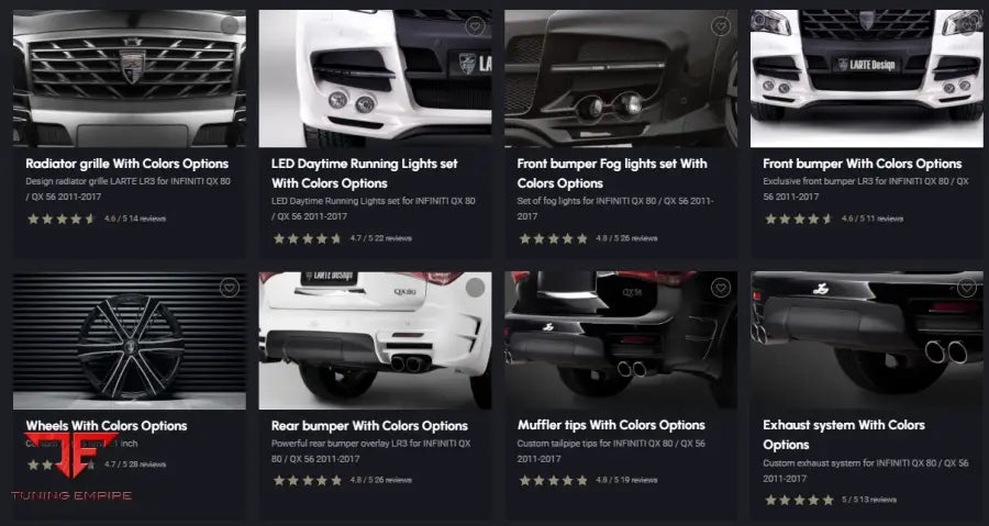 LARTE INFINITI QX80 AND QX56 BODY KIT