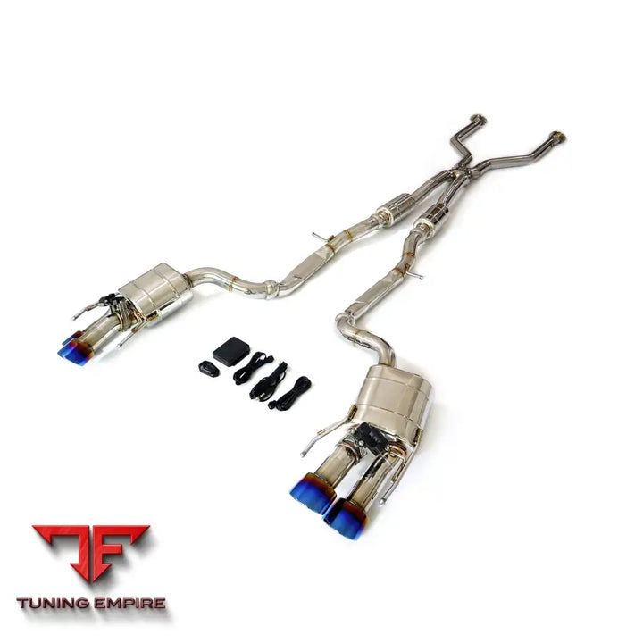 LEXUS RCF 5.0 STAINLESS STEEL CATBACK RAZOR EXHAUST WITH MUFFLER VALVE