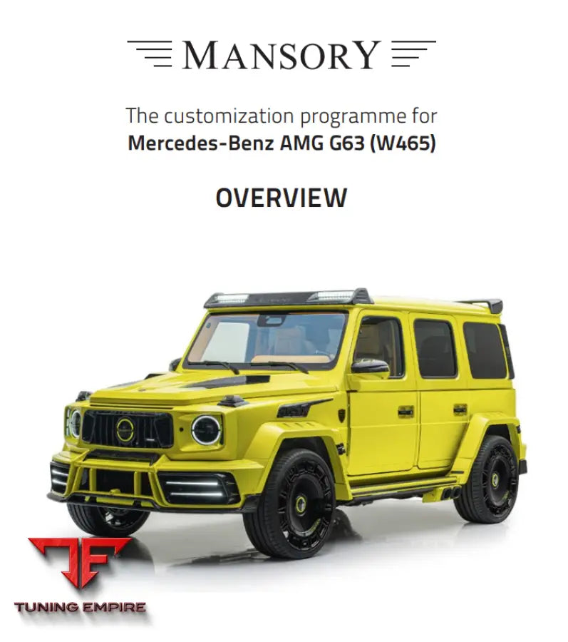 MANSORY MERCEDES-BENZ AMG G63 (W465)
