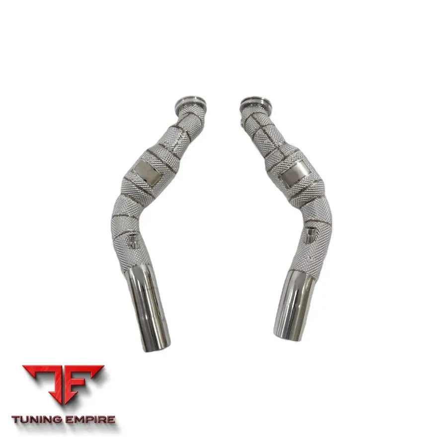 MASERATI GHIBLI 3.0T STAINLESS STEEL RAZOR EXHAUST DOWNPIPE WITH HEAT SHIELD