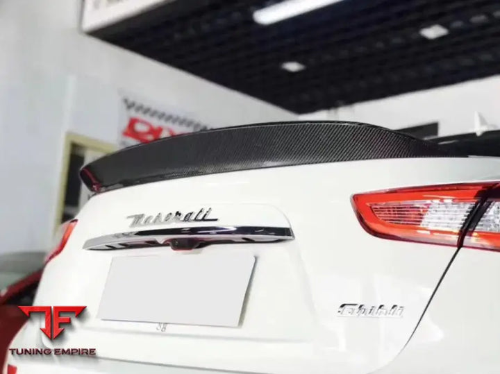 MASERATI GHIBLI SEDAN CARBON FIBER REAR DUCK BILL TAIL SPOILER 2014-2024Y