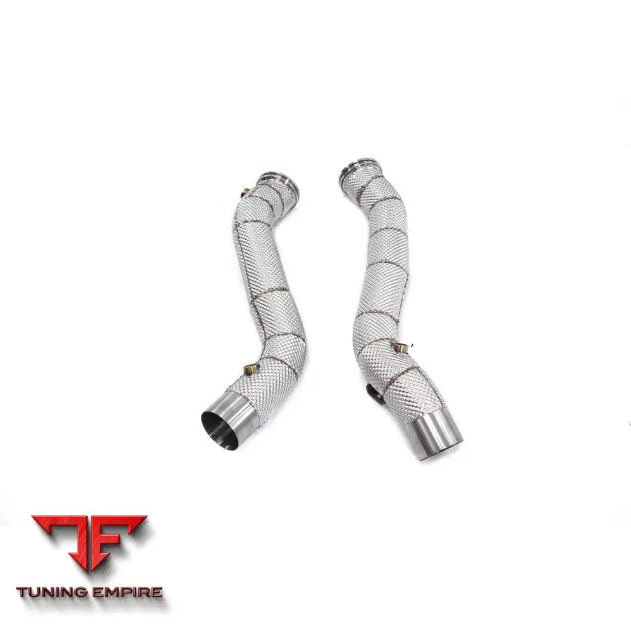 MASERATI LEVANTE 4WD 3.8T STAINLESS STEEL RAZOR EXHAUST DOWNPIPE WITH HEAT SHIELD