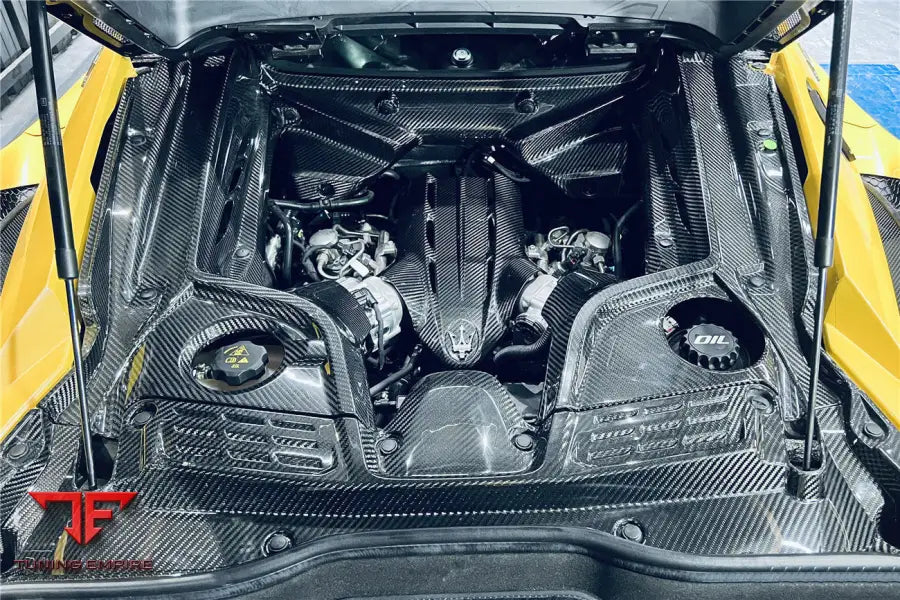 MASERATI MC20 DRY CARBON FIBER ENGINE COVER REPLACEMENT
