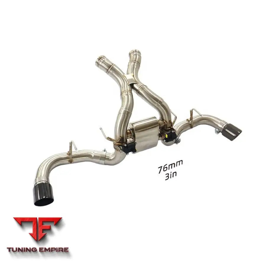 MCLAREN 570S 3.8T VALVETRONIC STAINLESS STEEL CATBACK RAZOR EXHAUST WITH MUFFLER VALVE