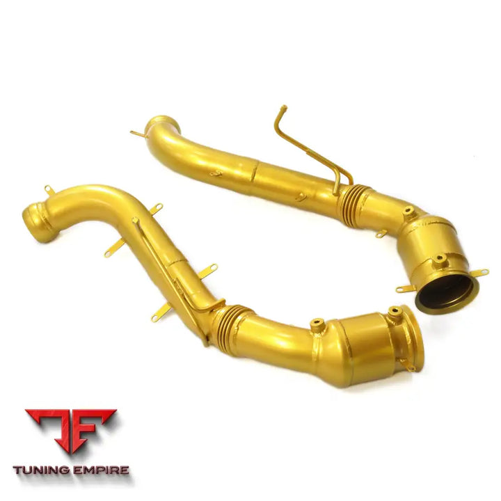 MCLAREN 570S STAINLESS STEEL BAKED GOLDEN CERAMIC RAZOR EXHAUST DOWNPIPE