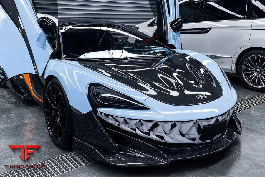 MCLAREN 600LT OEM STYLE CARBON FIBER FRONT BUMPER SIDE SPLITTER BSD