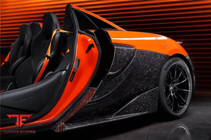 MCLAREN 600LT OEM STYLE CARBON FIBER QUARTER PANEL SIDE SCOOPS BSD