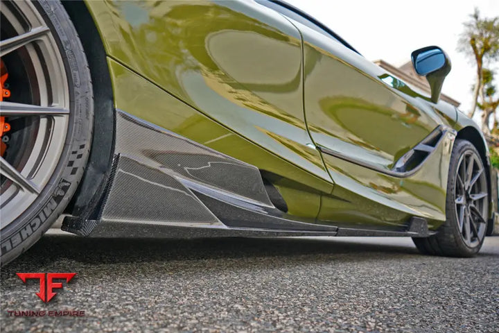 MCLAREN 720S 765LT-STYLE DRY PART CARBON FIBER SIDE SKIRTS BSD