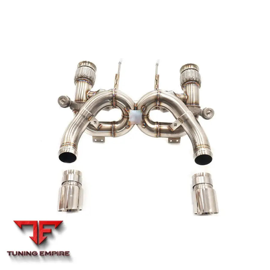 MCLAREN 720S STAINLESS STEEL CATBACK RAZOR EXHAUST WITH MUFFLER VALVE