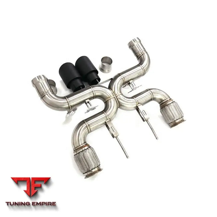 MCLAREN 720S STAINLESS STEEL CATBACK RAZOR EXHAUST WITHOUT MUFFLER VALVE